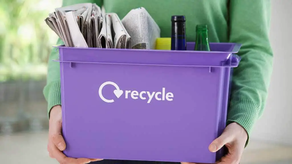 How can recycling materials lead to environmental sustainability
