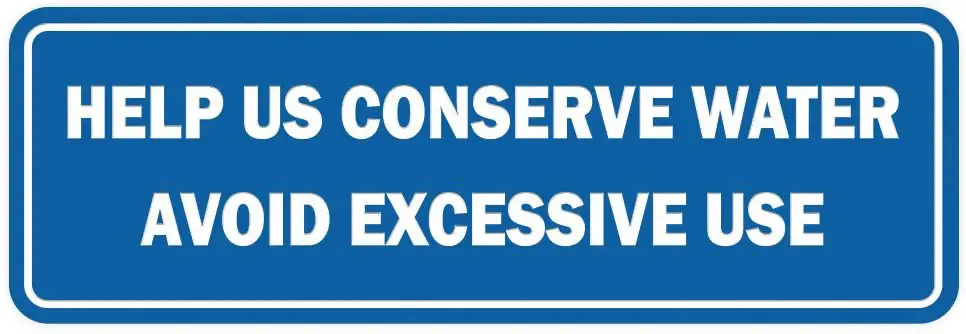 conserve water signs